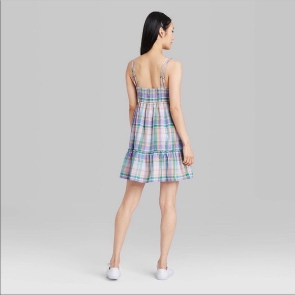 Wild Fable Plaid Cotton Dress - Picture 2 of 5